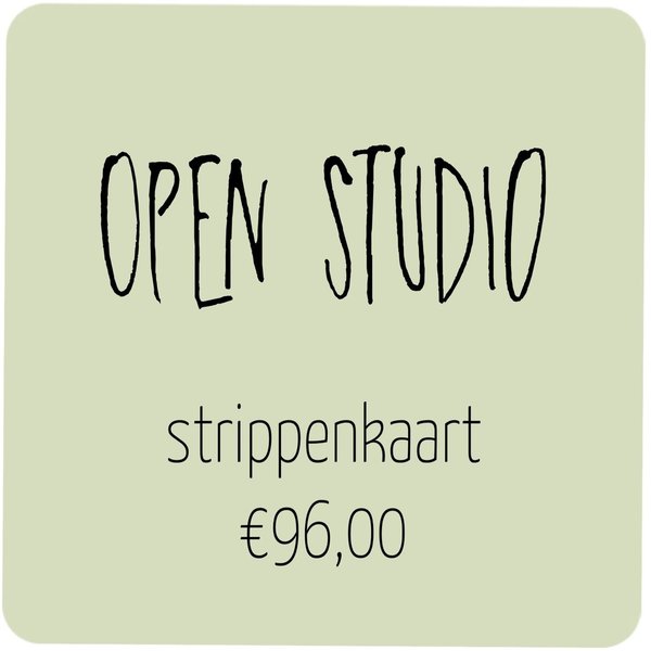 Strippenkaart voor Open studio - twv 96,--