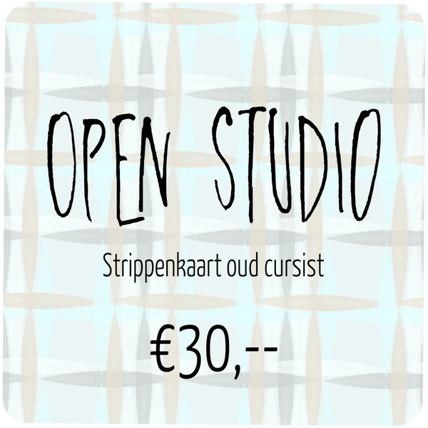 Strippenkaart voor Open studio - 30,--