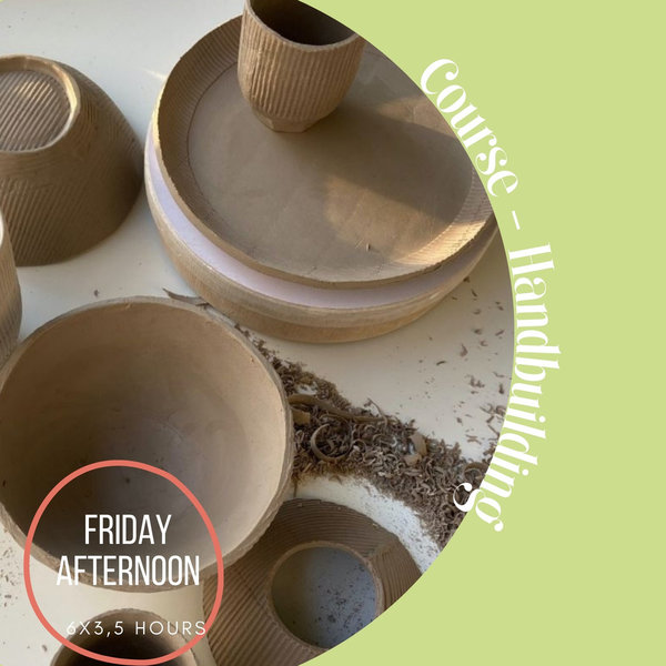 Handvormen - keramiek cursus - vrijdag middag 12:45-16:15 November 2021